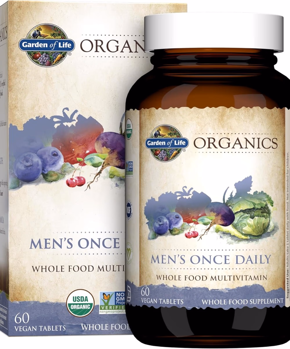 Garden of Life Organics Mens Once Daily Vegan Tablets 60S 5