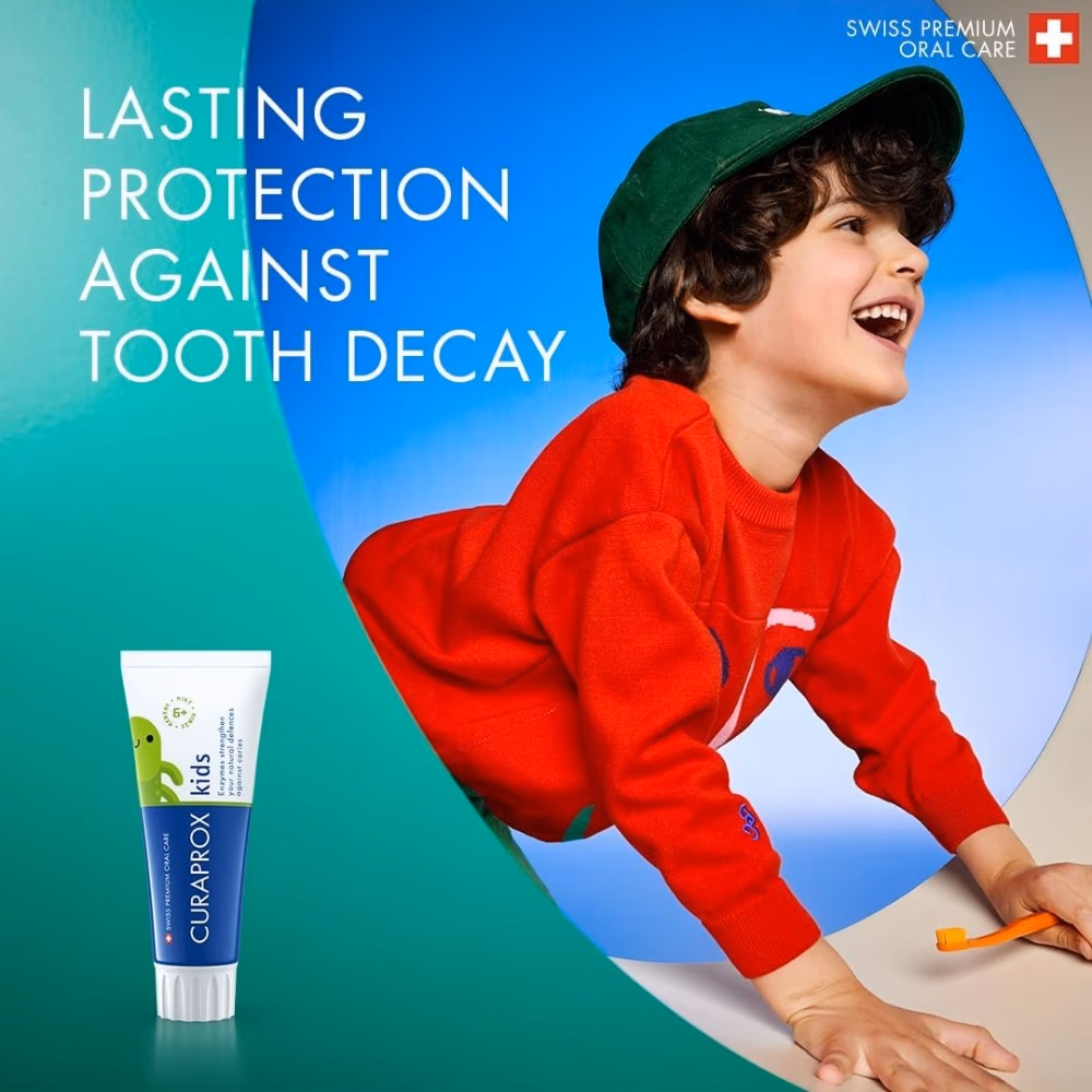 Curaprox Kids Toothpaste Mint 60ml – Gentle Fluoride Protection for Ages 6 Plus 5