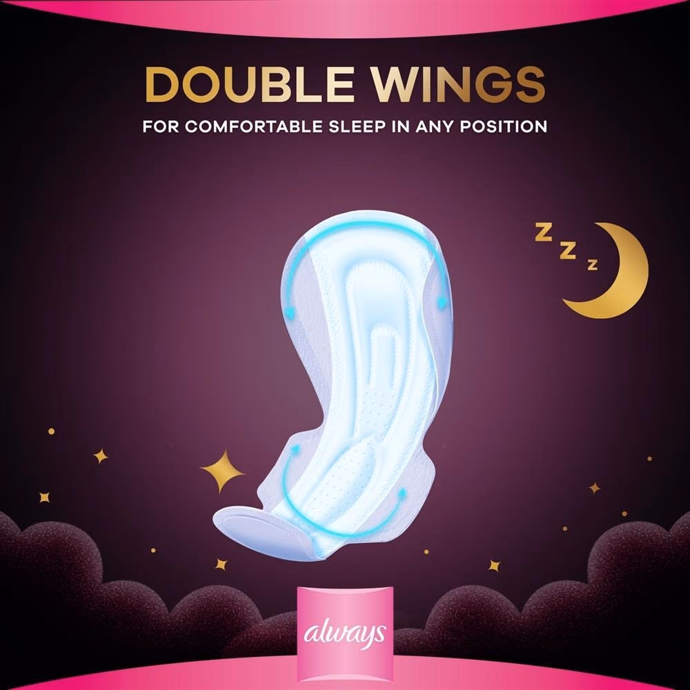 Always DreamZzz Cotton Soft Maxi Thick Night Pads with Wings 7s 2