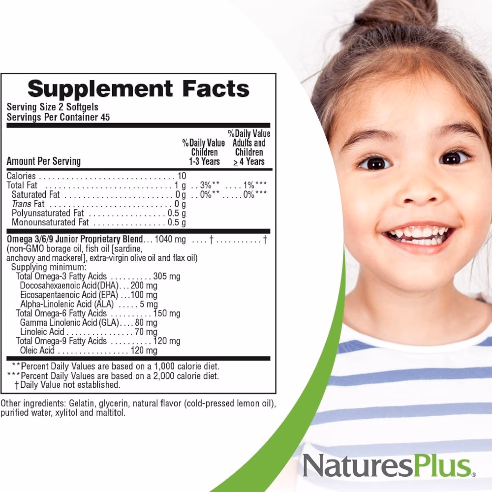 Natures Plus  Animal Parade Omega 3-6-9 (90 Softgels) 3
