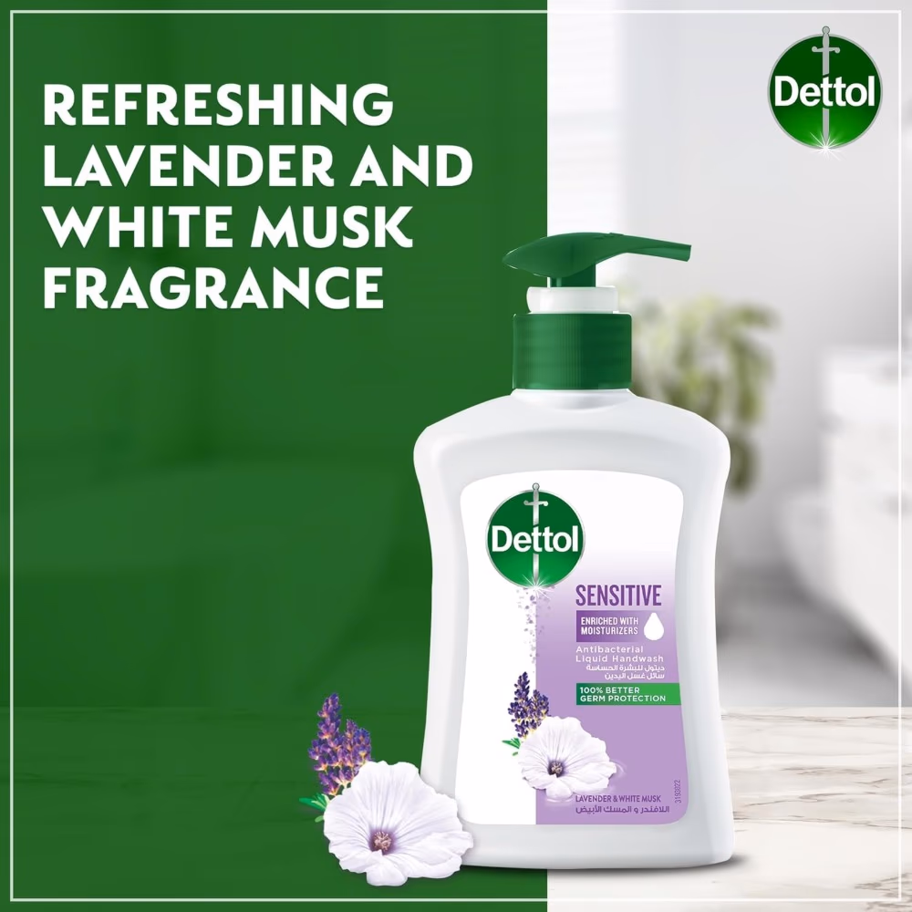 Dettol Sensitive Antibacterial Hand Wash 200ml 4
