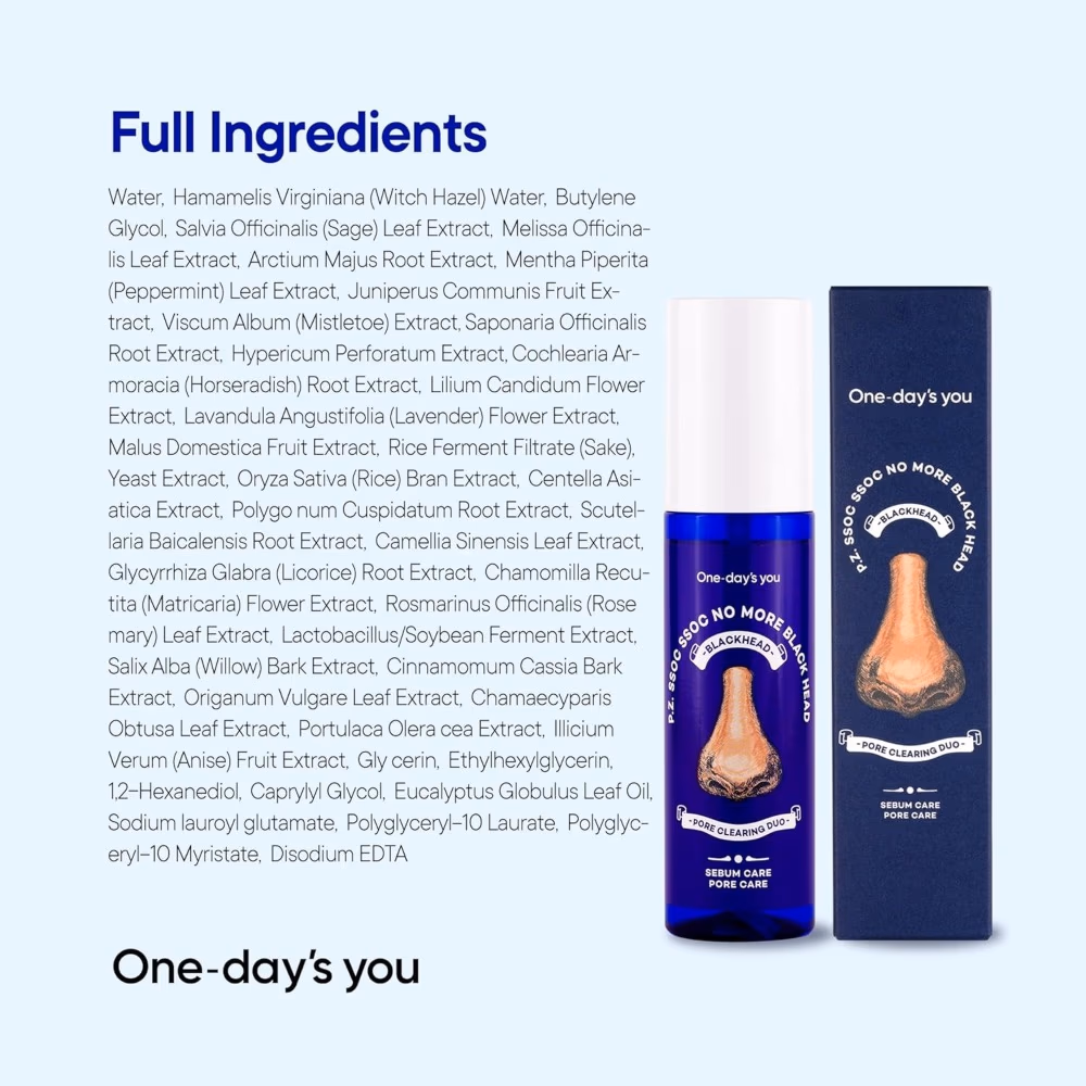 One Day's You P Z SSOC No More Blackhead Solution for pore Clearing 100ml 4