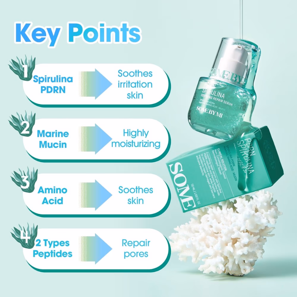 Some By Mi Pdrn Spirulina Sooth Repair Serum 50ml 4