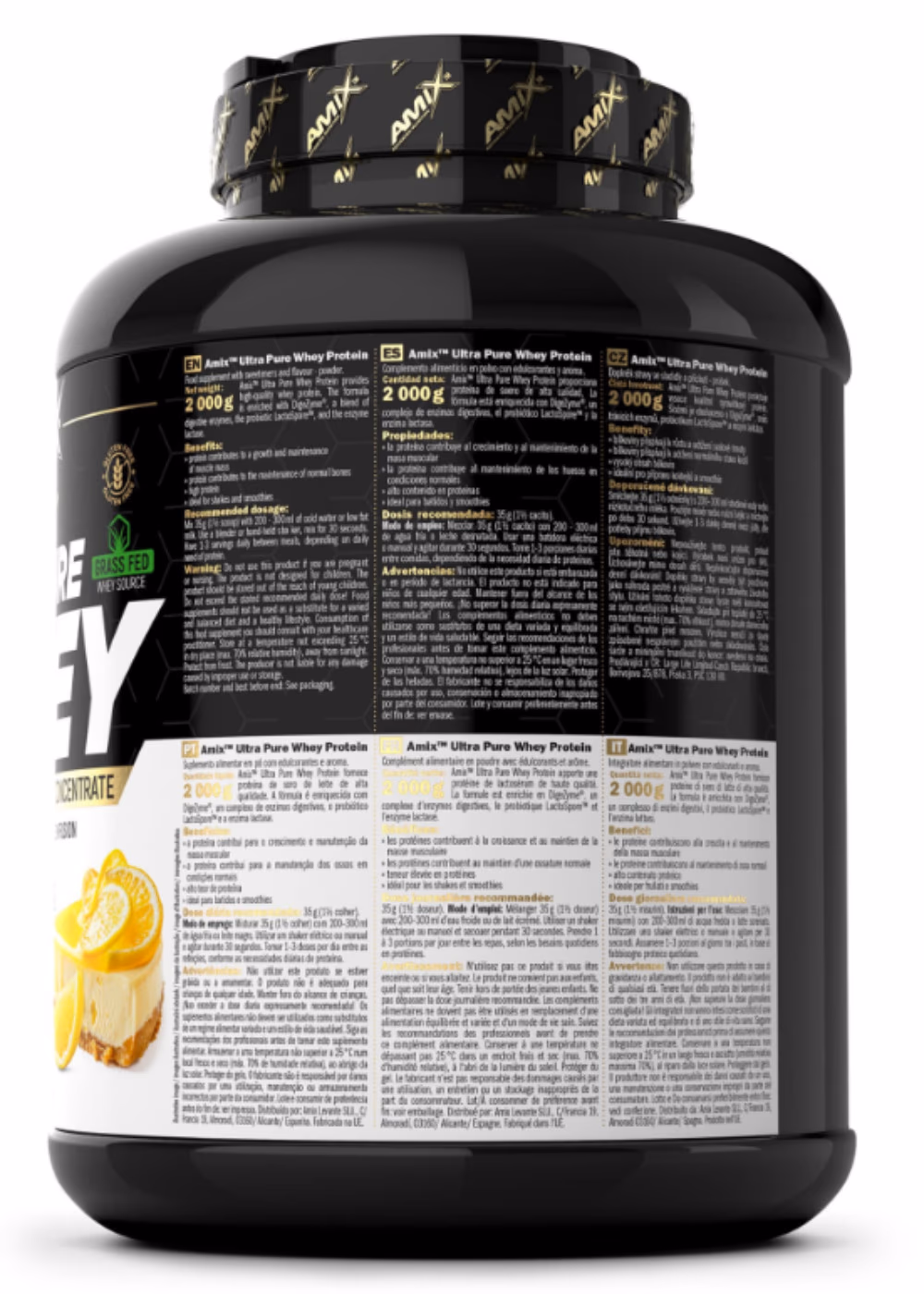 Amix Ultra Pure Whey Protein Lemon Cake 1kg 4