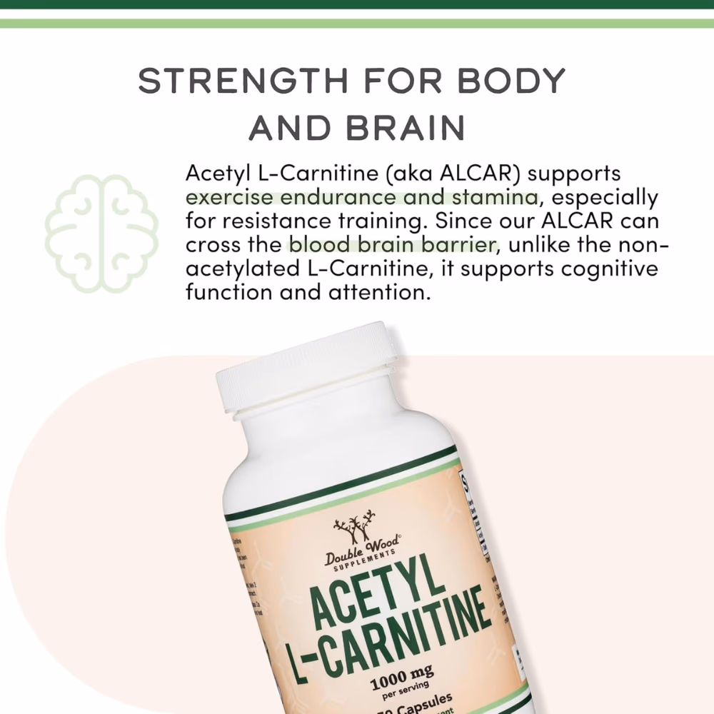 Double Wood Acetyl L-Carnitine 1000 mg-150 Capsules 5
