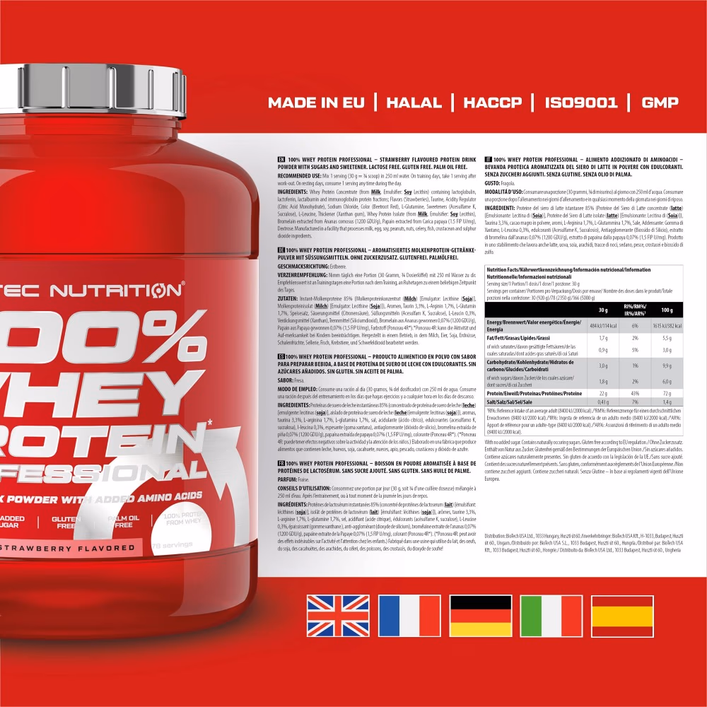 Scitec 100% Whey Strawberry 2350g 5