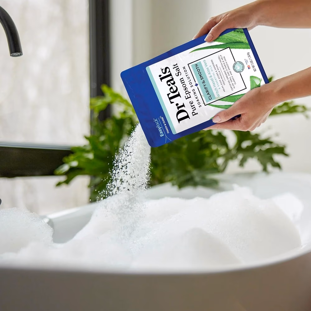 Dr Teal's Epsom Salt Soaking Solution with Witch Hazel & Aloe Vera, 1.36kg 5