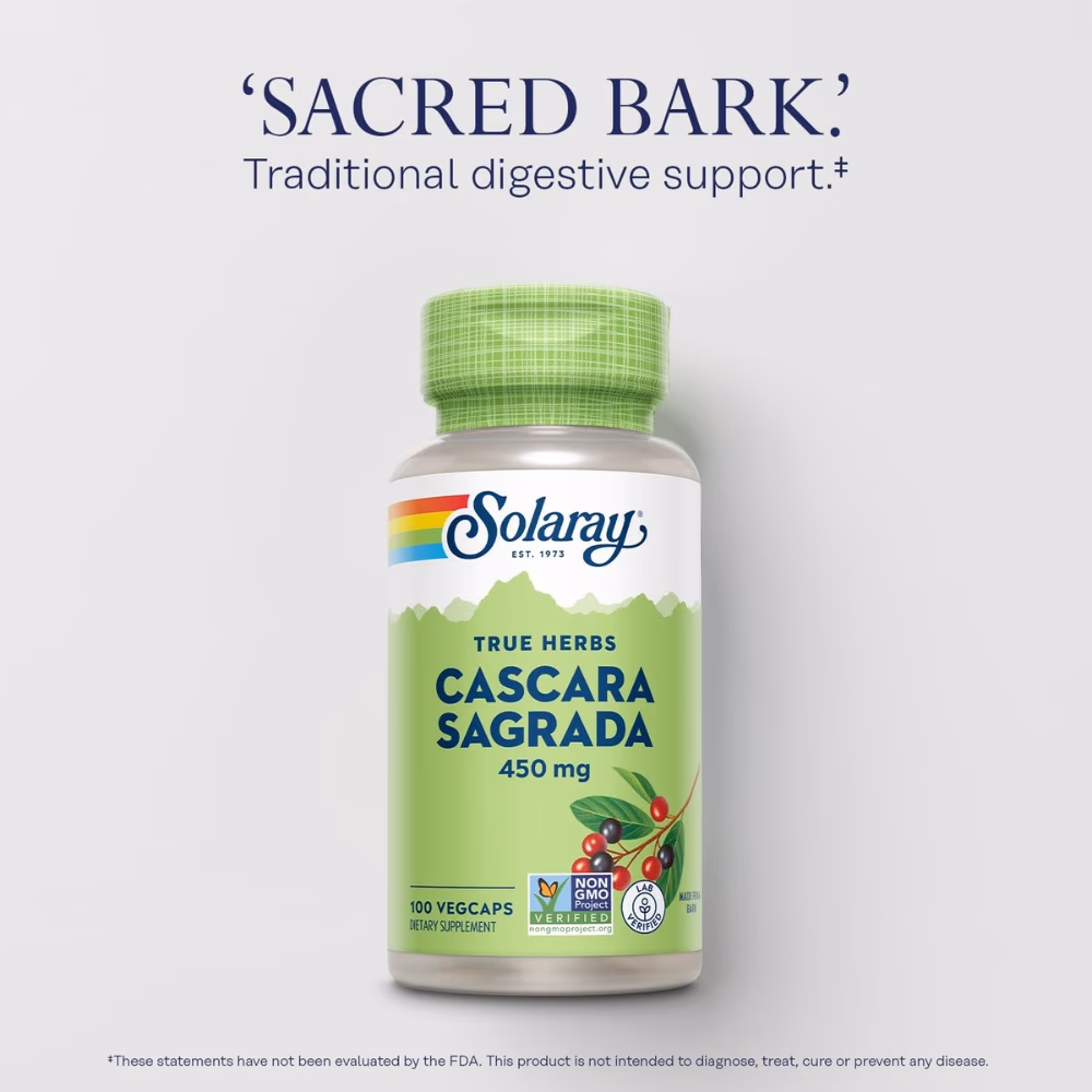 Solaray Cascara Sagrada 450mg 100 Veg Caps 2
