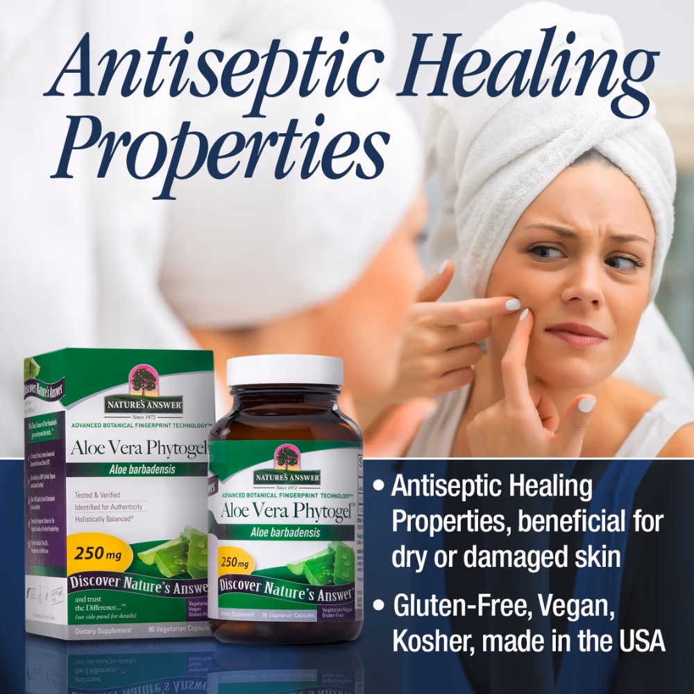 Natures Answer Aloe Vera 250mg-90 Capsules 3