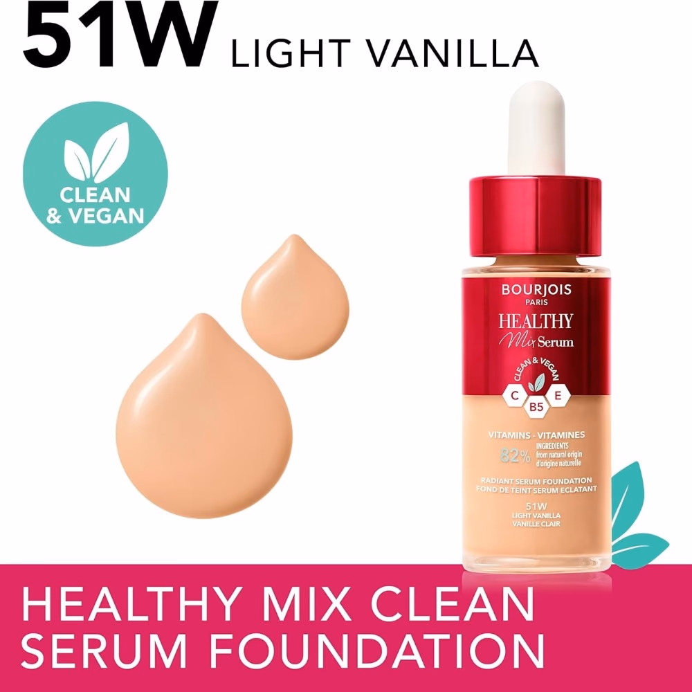 Bourjois Healthy Mix Foundation 51W Light Vanilla 30ml 5