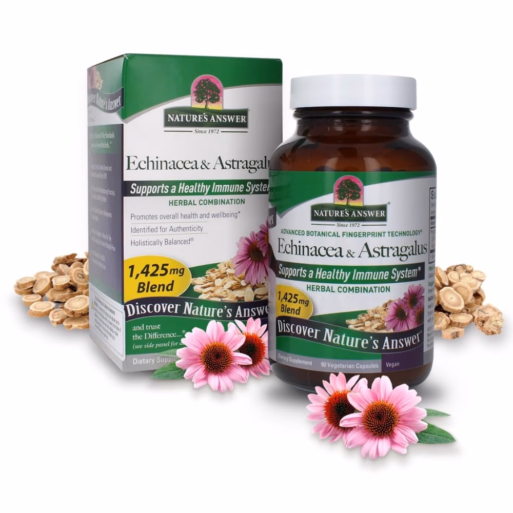 Natures Answer Echinacea and Astragalus - 90 Veg Capsules 2