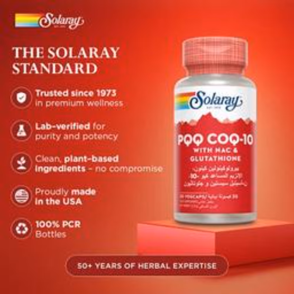 Solaray PQQ Pyrroloquinoline 10mg 30 Veg Caps 2