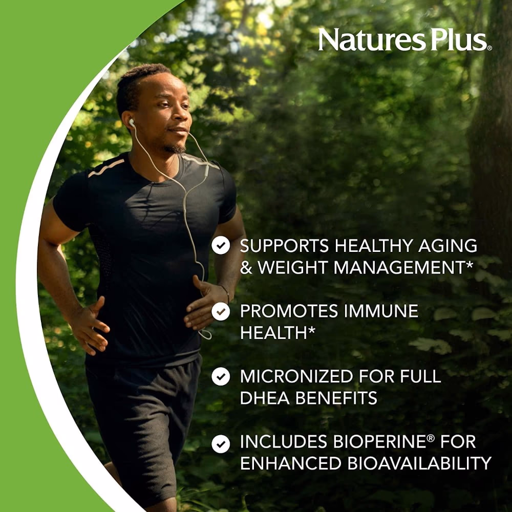 Natures Plus  Dhea-25 With Bioperine Capsules 60s 2