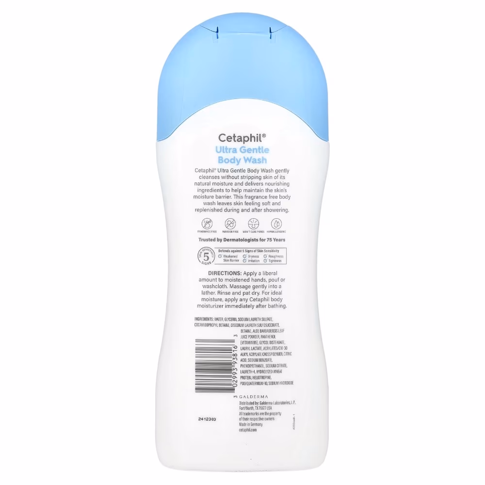 Cetaphil Ultra Gentle Fragrance Free Body Wash 500ml 2