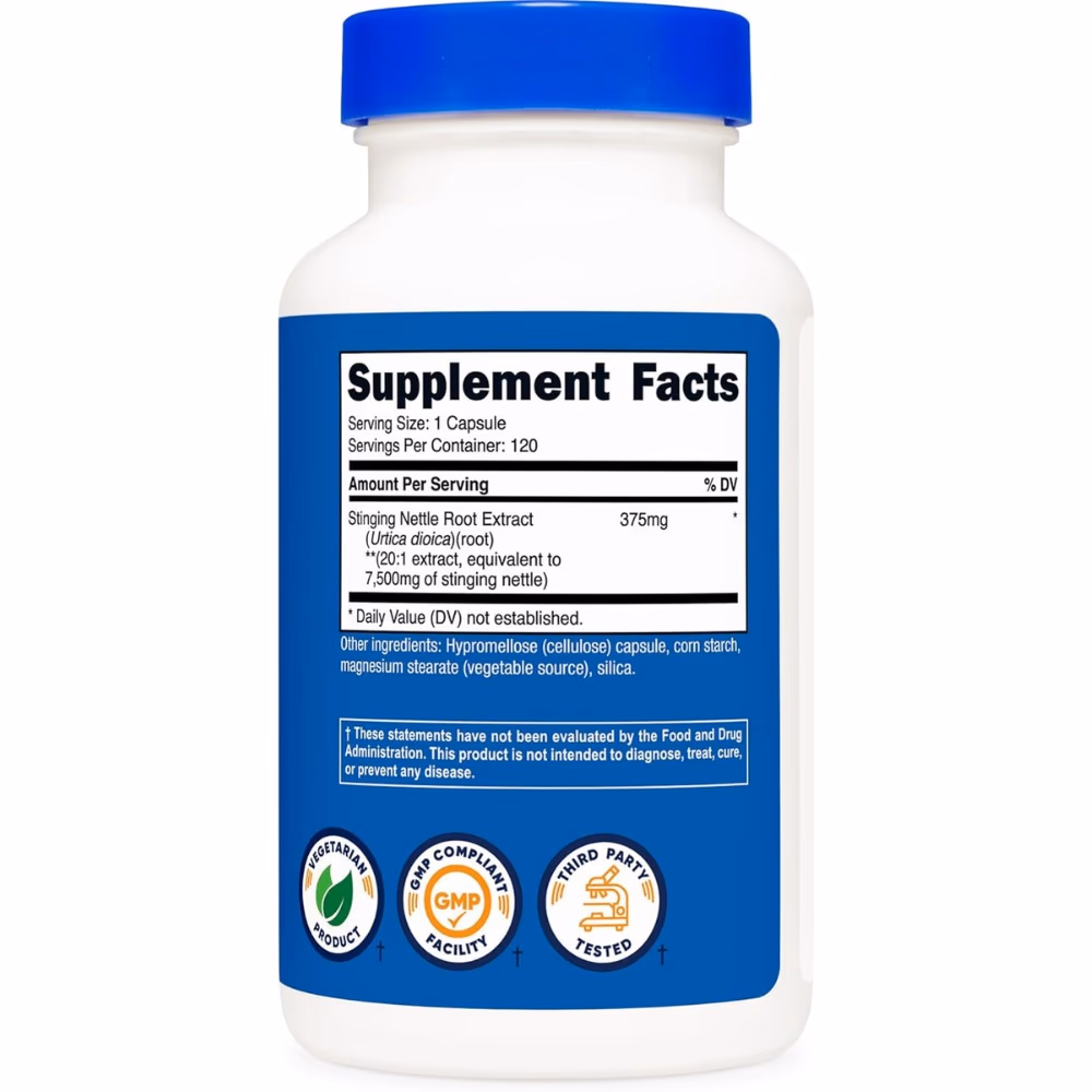 Nutricost Stinging Nettle Root Extract 7500mg-120 Capsules  4