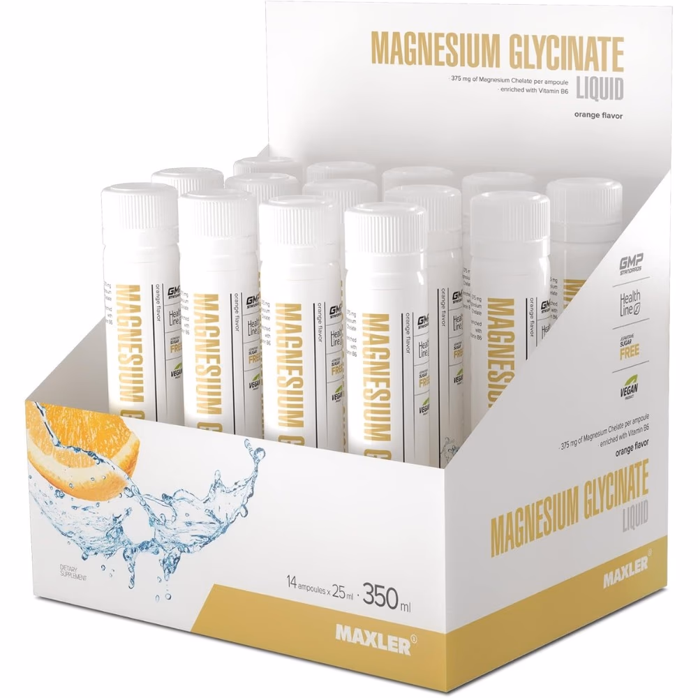 Maxler Magnesium Glycinate Liquid Orange 14 shots 2
