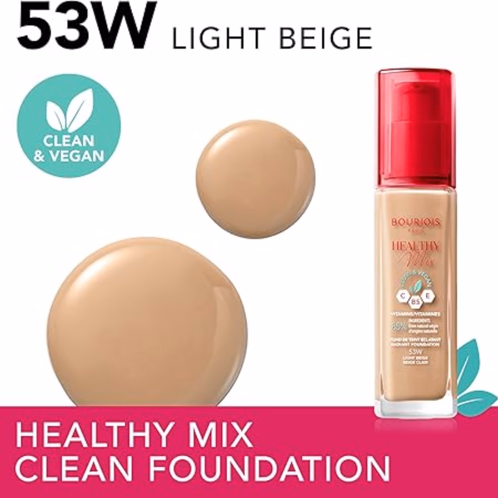Bourjois Healthy Mix Foundation 53W Light Beige 3