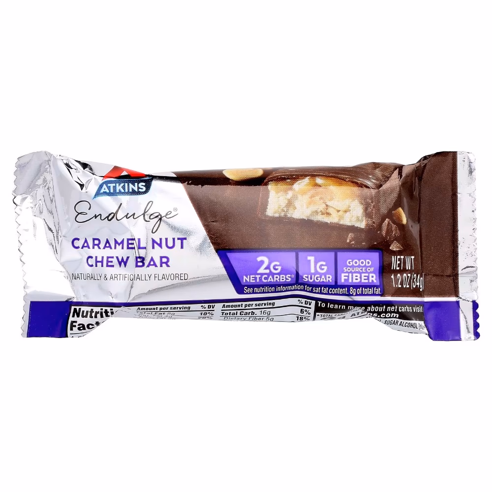 Atkins Endulge Caramel Nut Chew Bar 5s 2