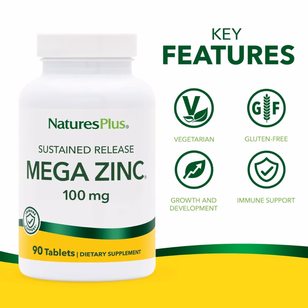 Natures Plus  Mega Zinc 100mg Tablet 90s 3