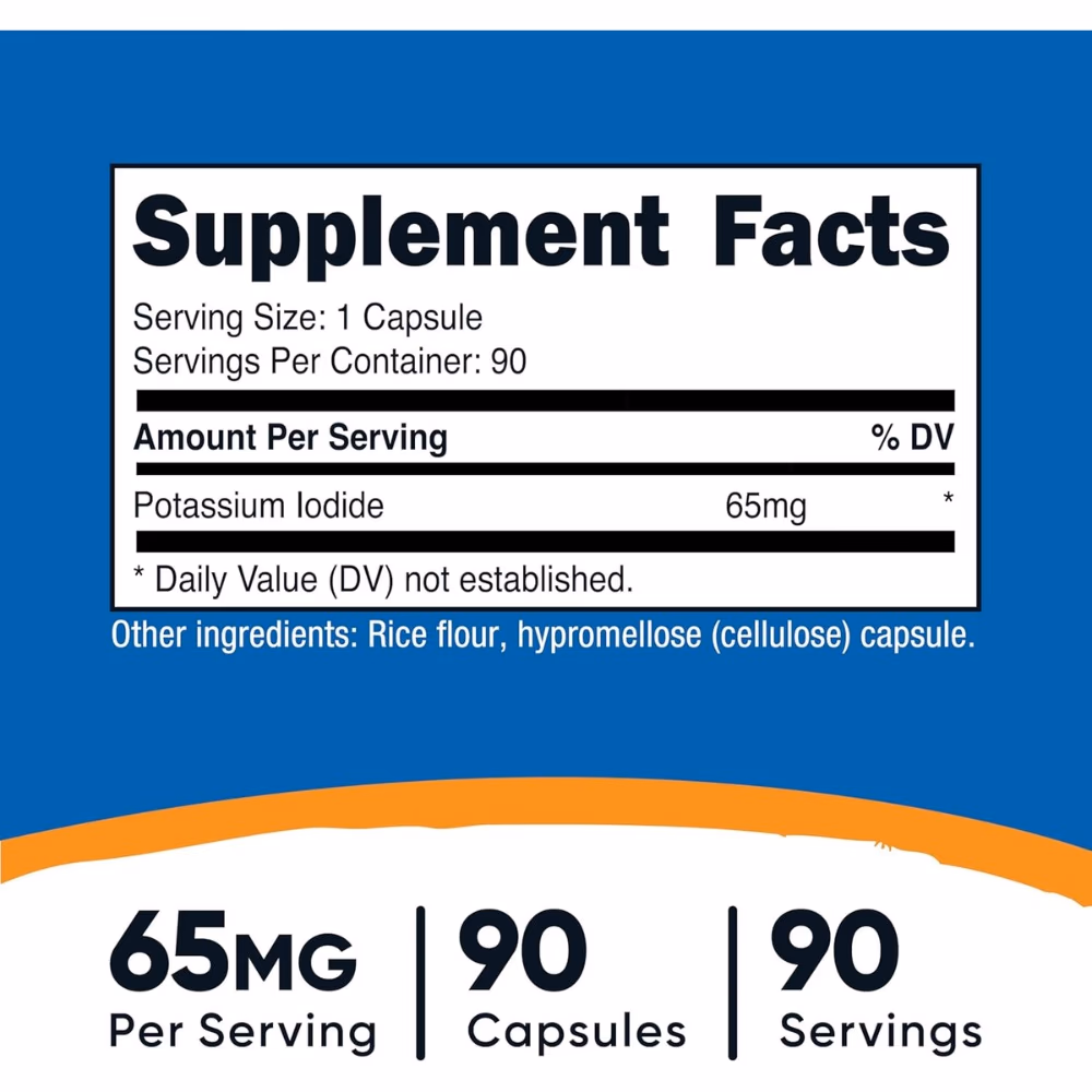 Nutricost Potassium Iodide 65mg Capsules 90s 2