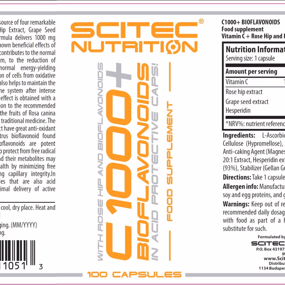 Scitec Nutrition C1000 with Bioflavonoids 100 Capsules 3