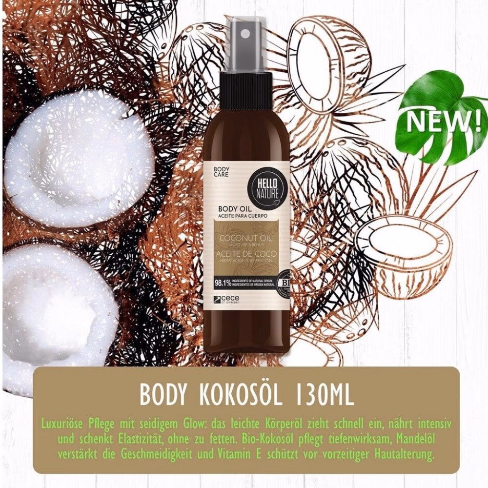 Hello Nature Coconut Body Oil 130ml 5