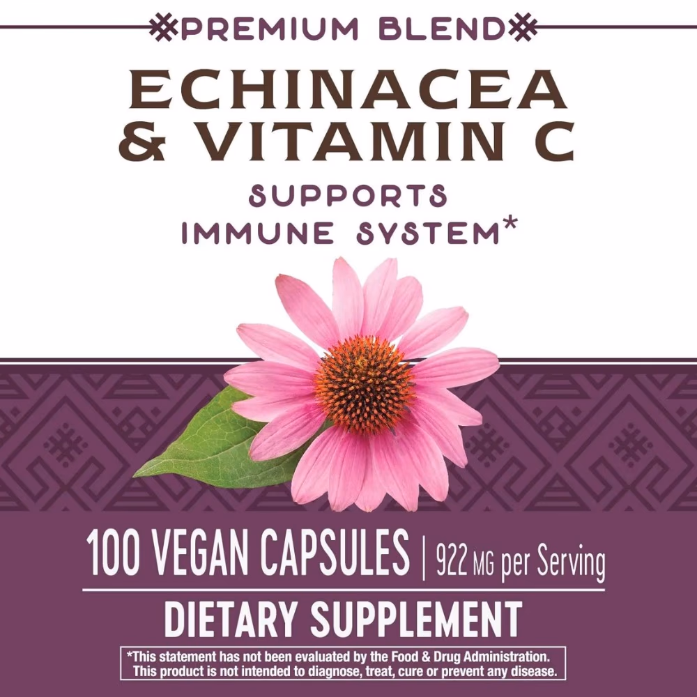 Natures Way Echinacea &amp; Vitamin C -100 Capsules 2