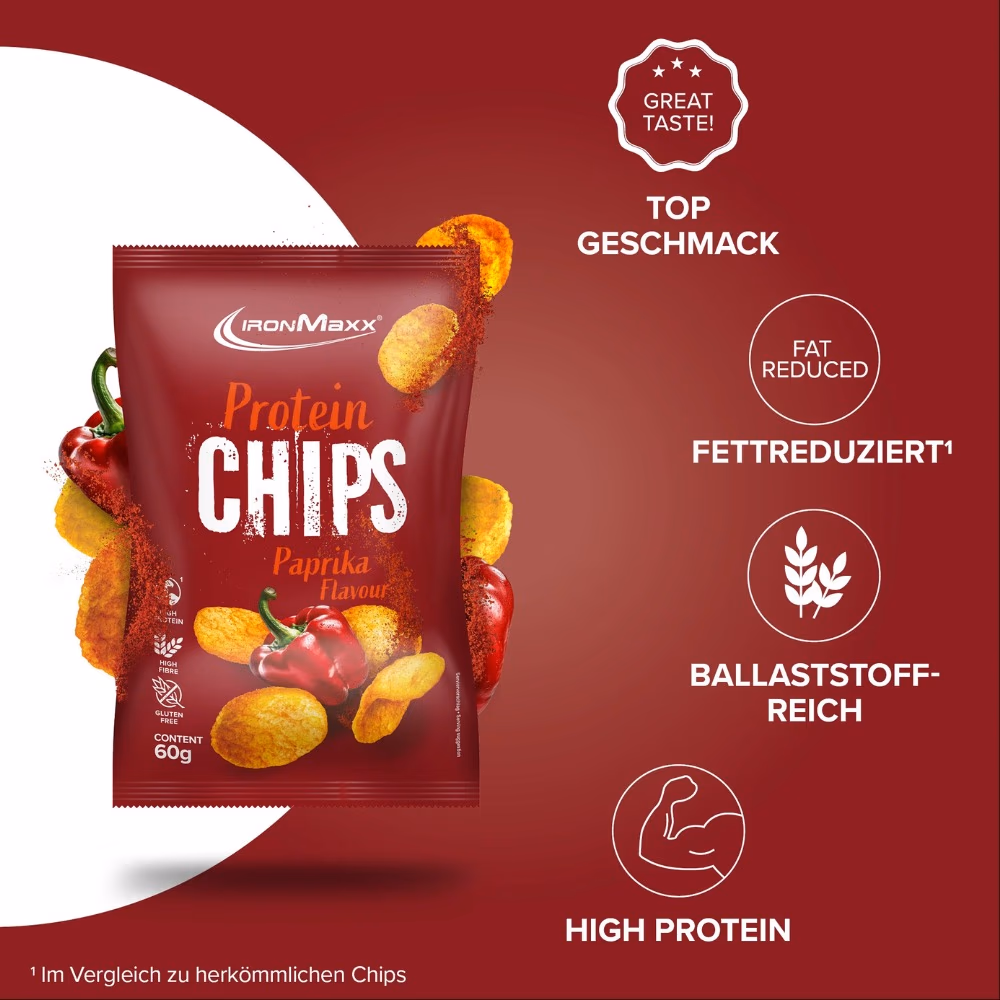 IronMaxx Protein Chips Paprika 60g 3