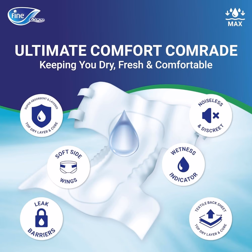 Fine Care Adult Diaper Large 9s 5
