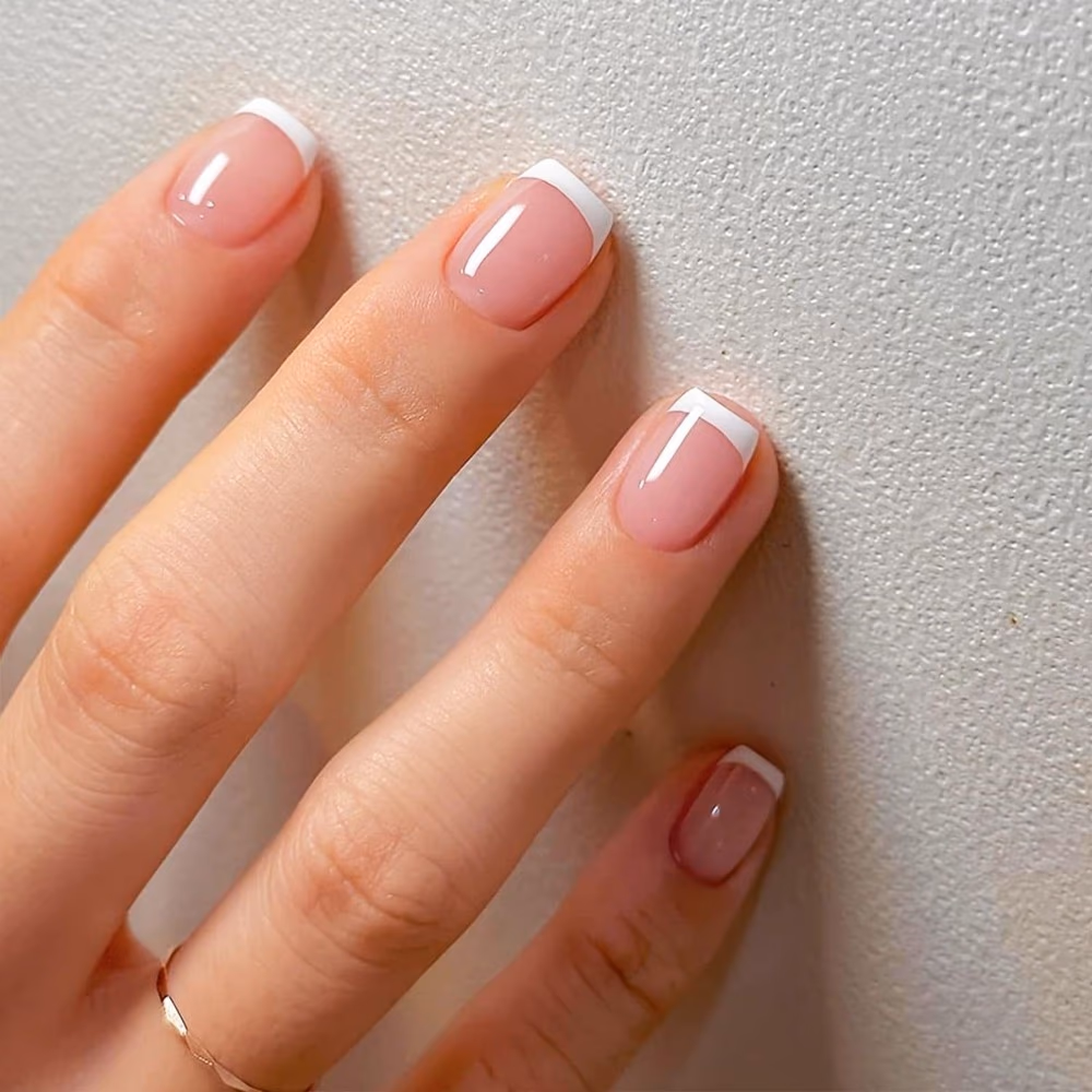 Elegant Touch French Pink Nails with Glue – 24-Pack 3