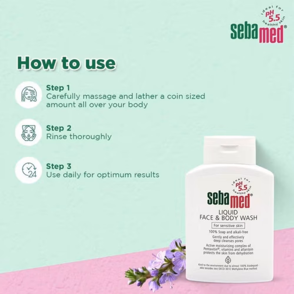 Sebamed Liquid Face & Body Wash 200ml 2