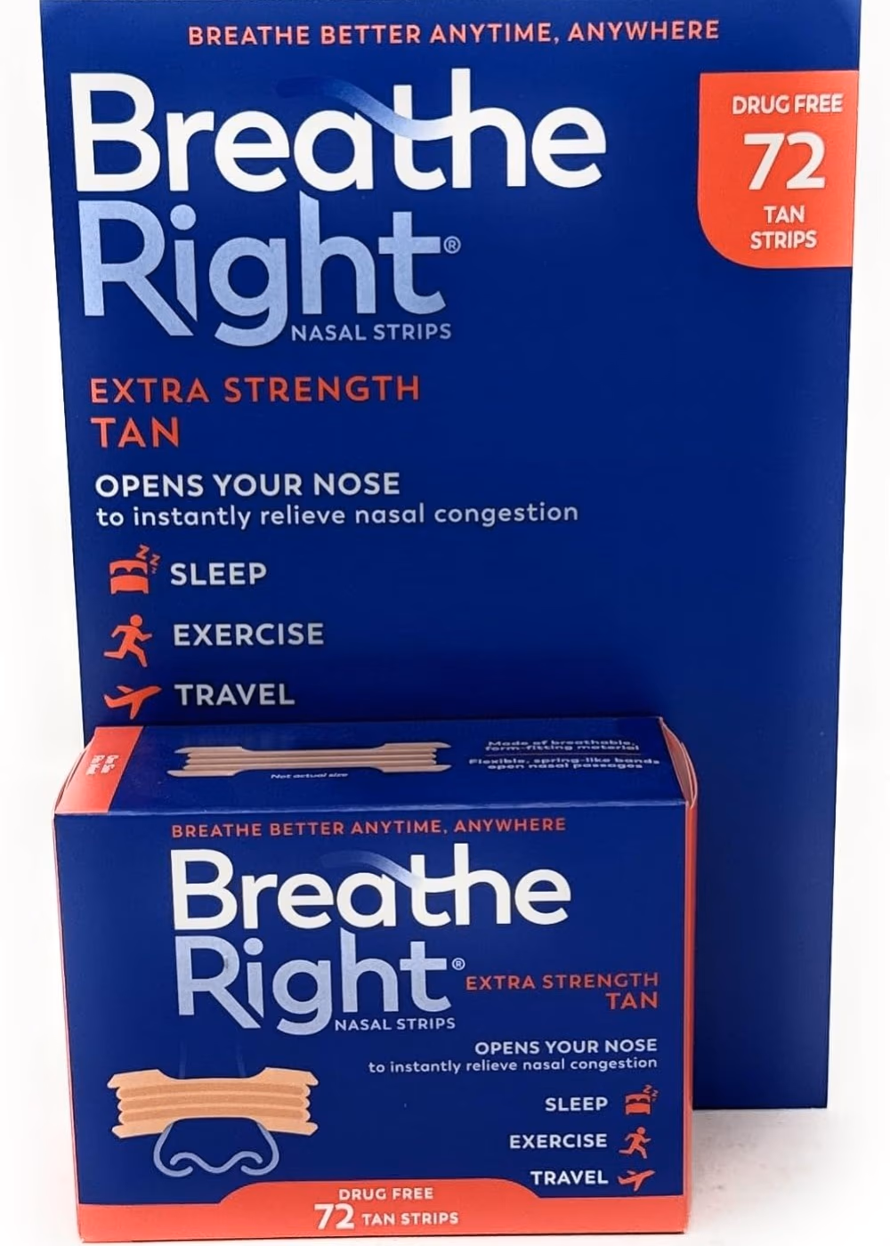 Breathe Right Nasal Strip Extra Strength tan 72S 2
