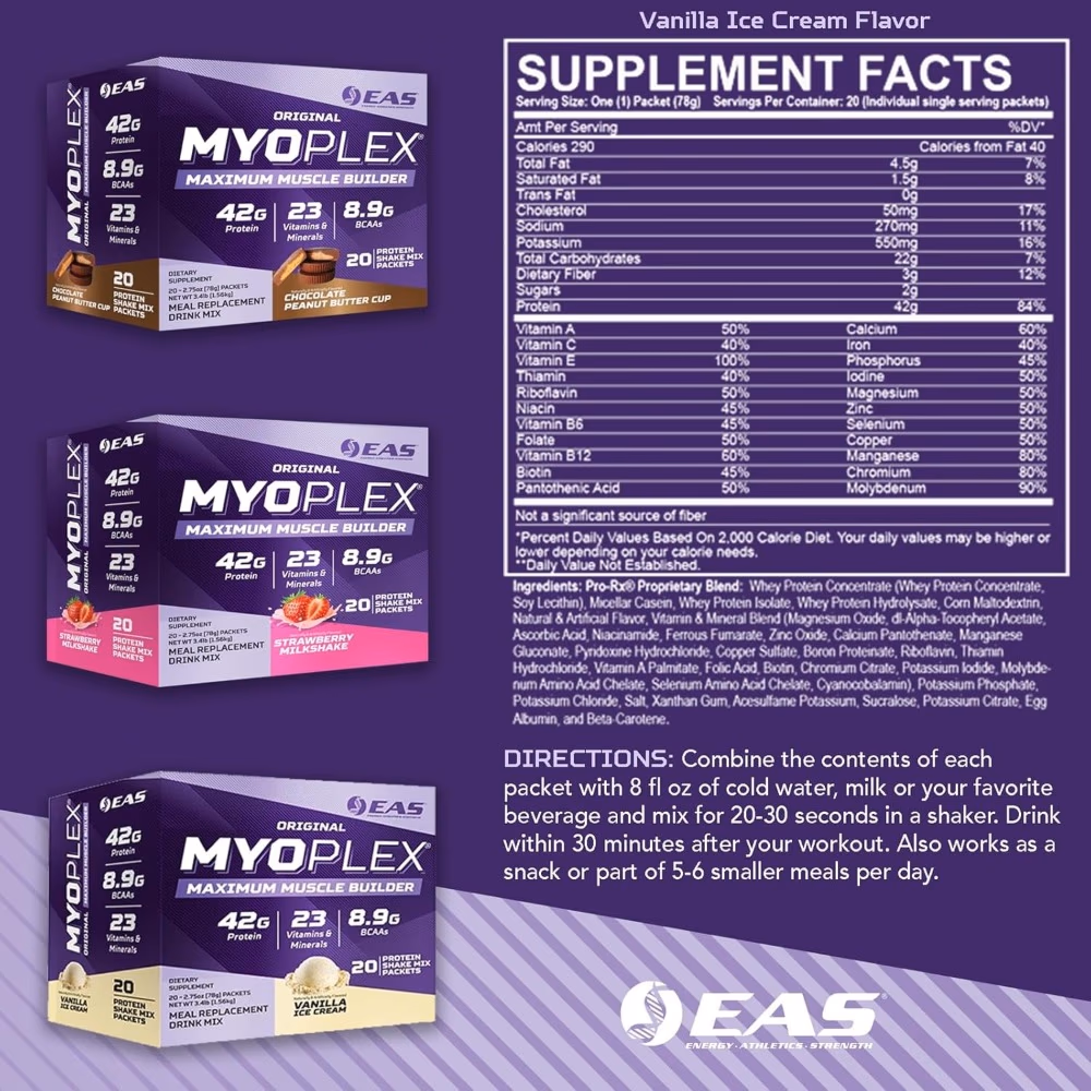 EAS Myoplex Original Double Rich Chocolate 20 Packets 2