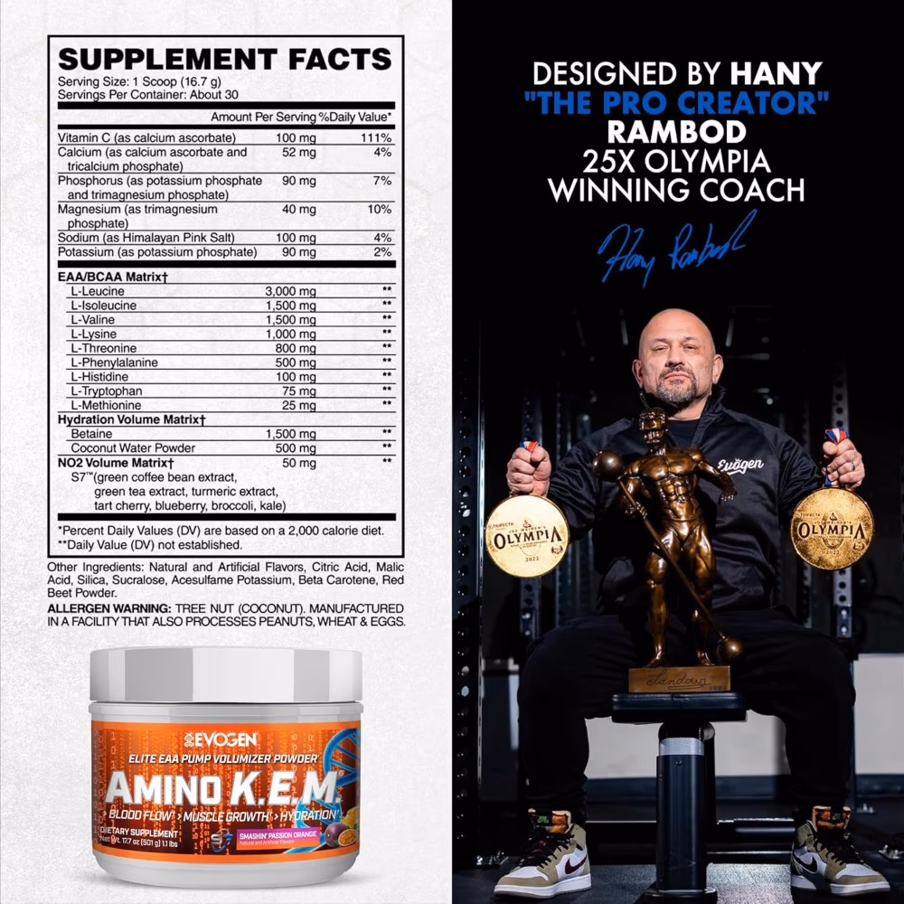 Evogen Amino K.E.M. Smashin Passion Orange 501g 3
