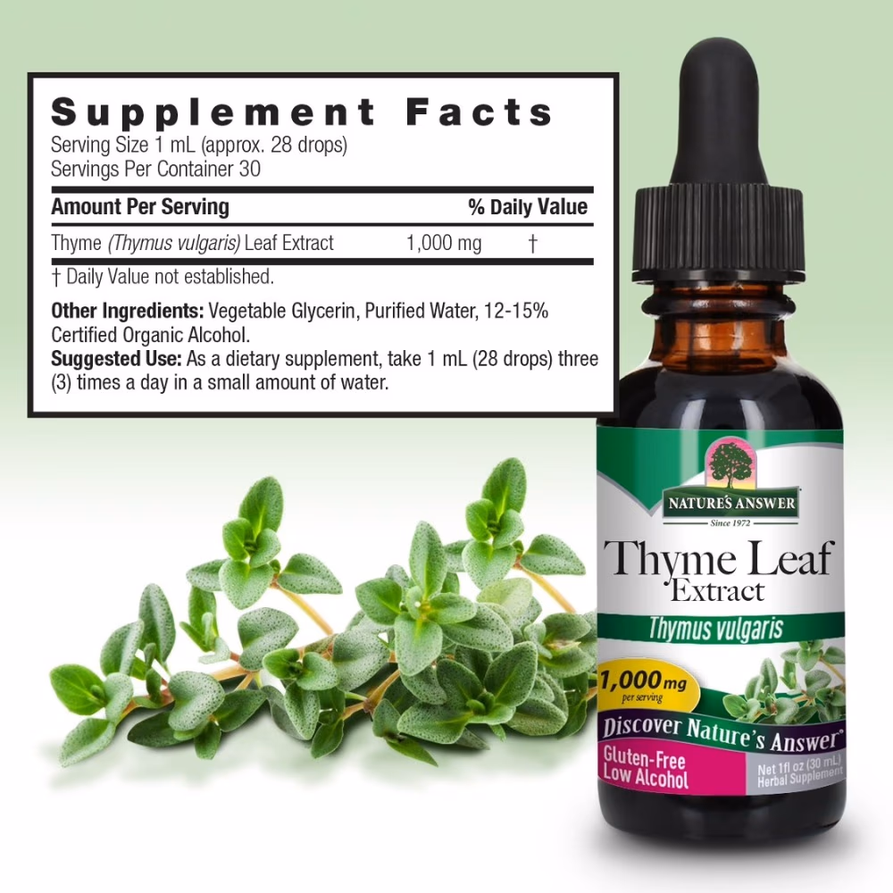 Natures Answer Thyme leaf Extract 1000mg Drops 30ml 5
