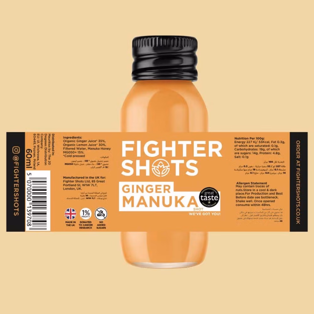 Fighter Shots Ginger Manuka Shot 60Ml 2