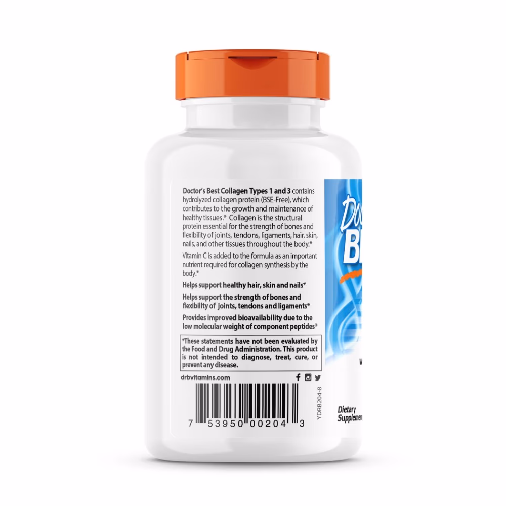 Doctor's Best Collagen Type 1 & 3, 1000mg 180 Tablets 3