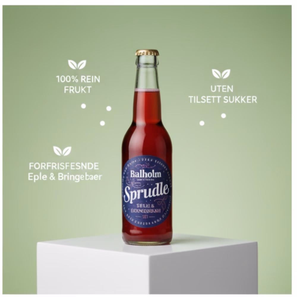 Balholm Sparkling Apple & Raspberry Juice 0.33L 3