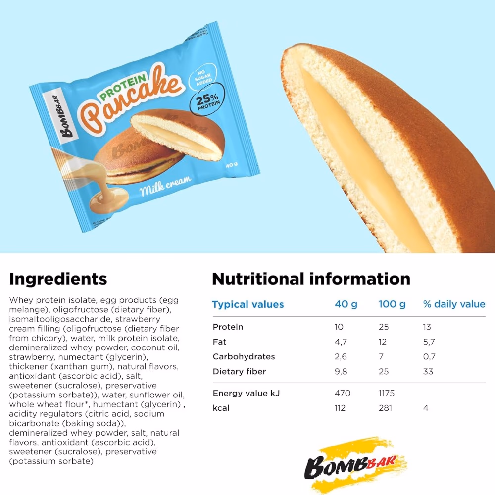 Bombbar Protein Pancake Milk Cream 40g 3