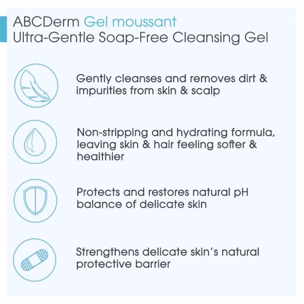Bioderma ABCDerm Gel Moussant Foaming Gel 200Ml 3