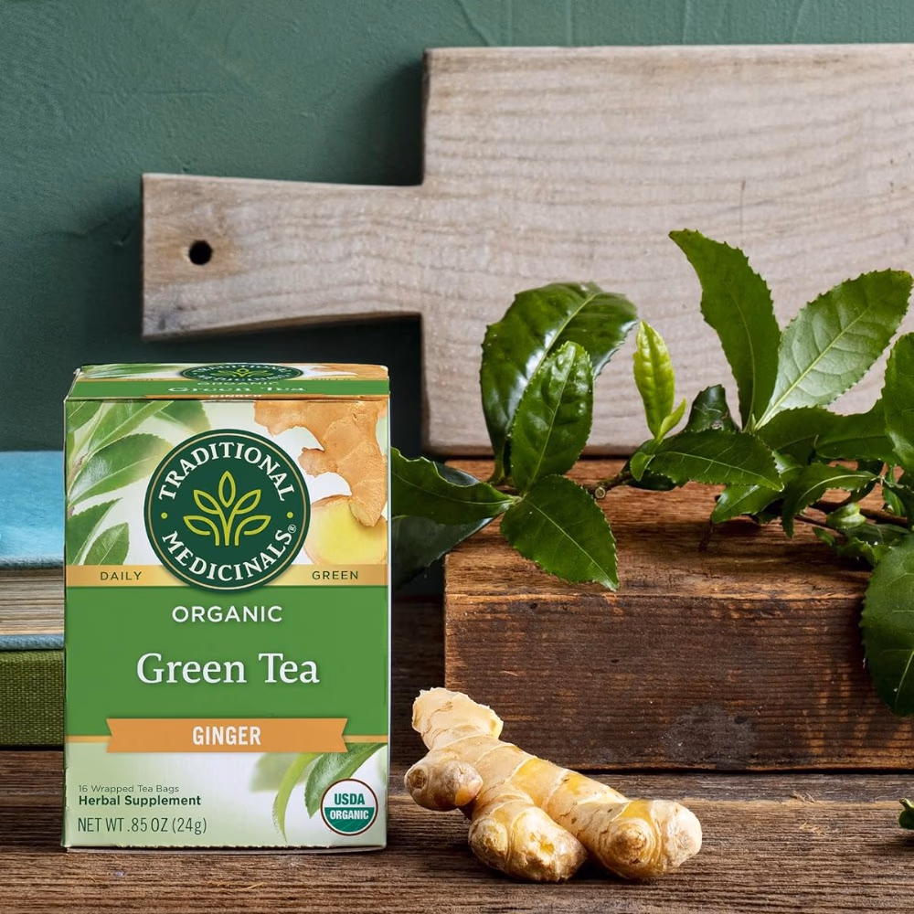 Traditional Organic Green Tea Ginger Tea Bags 16s  4