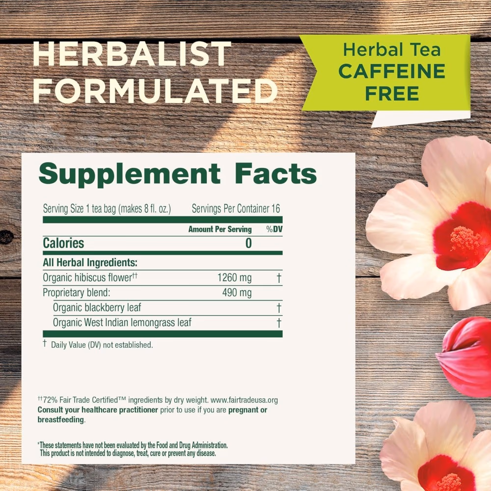 Traditional Organic Hibiscus Tea Bags 16s  5