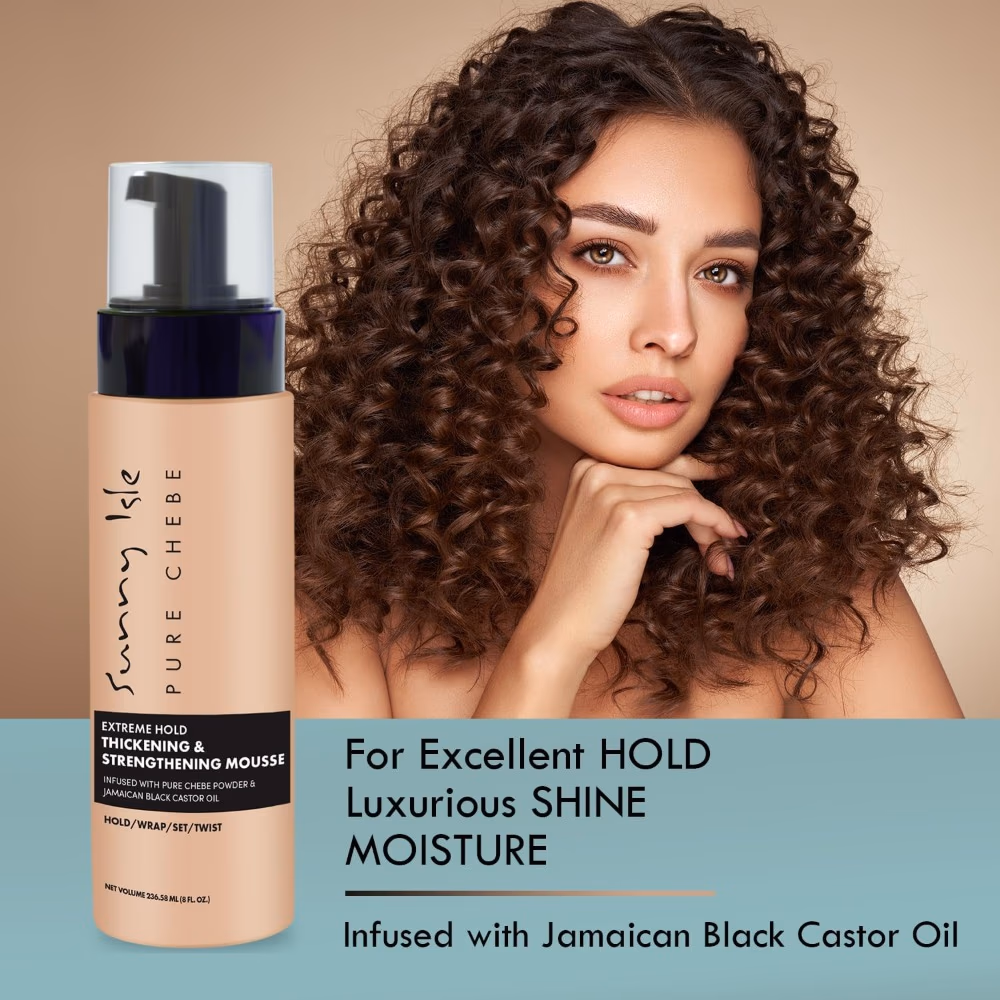Sunny Isle Pure Chebe Extreme Hold Thickening & Strengthening Mousse 236ml  3