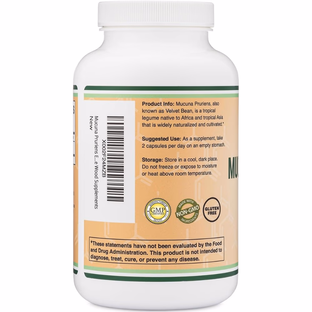 Double Wood Mucuna Pruriens Extract 1000mg 120 Capsules 4