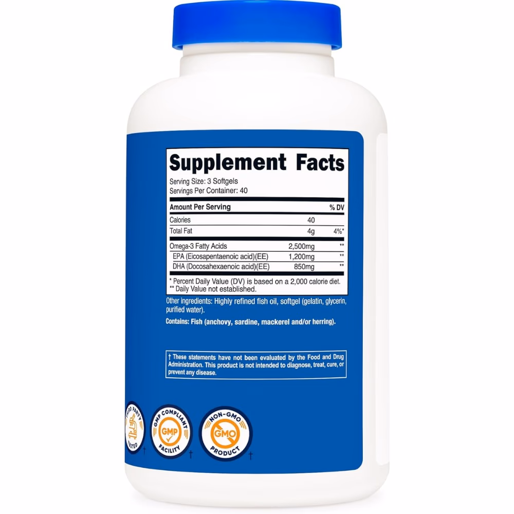Nutricost Omega-3 2500mg-120 Softgels 4