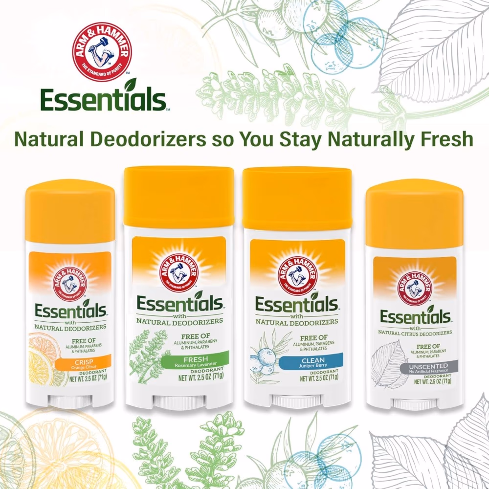 ARM and HAMMER Essentials Deodorant Unscented 71g 3