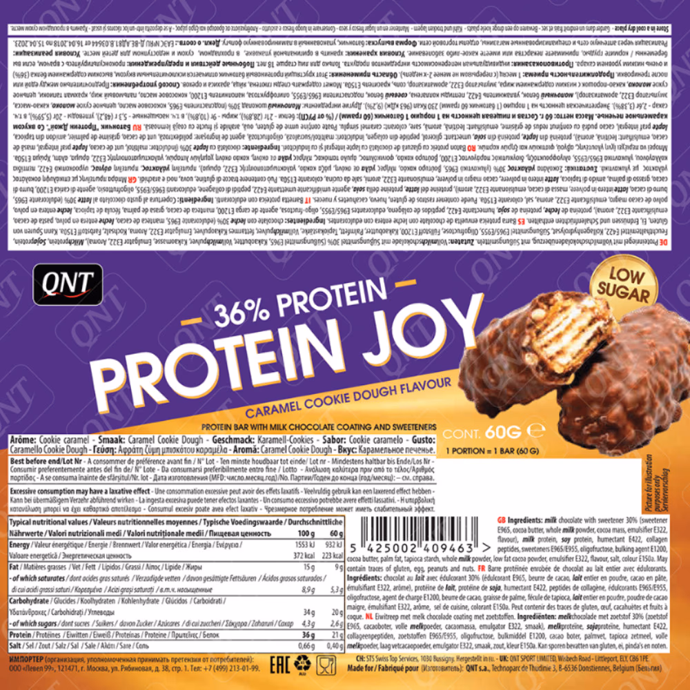 QNT Protein Joy Bar – Crunchy Caramel Cookie (60g) 3