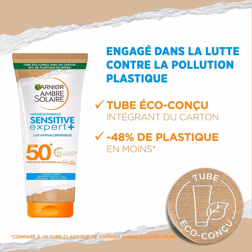 Garnier Ambre Solaire Sens Expert Lait 50+ 200ML 4
