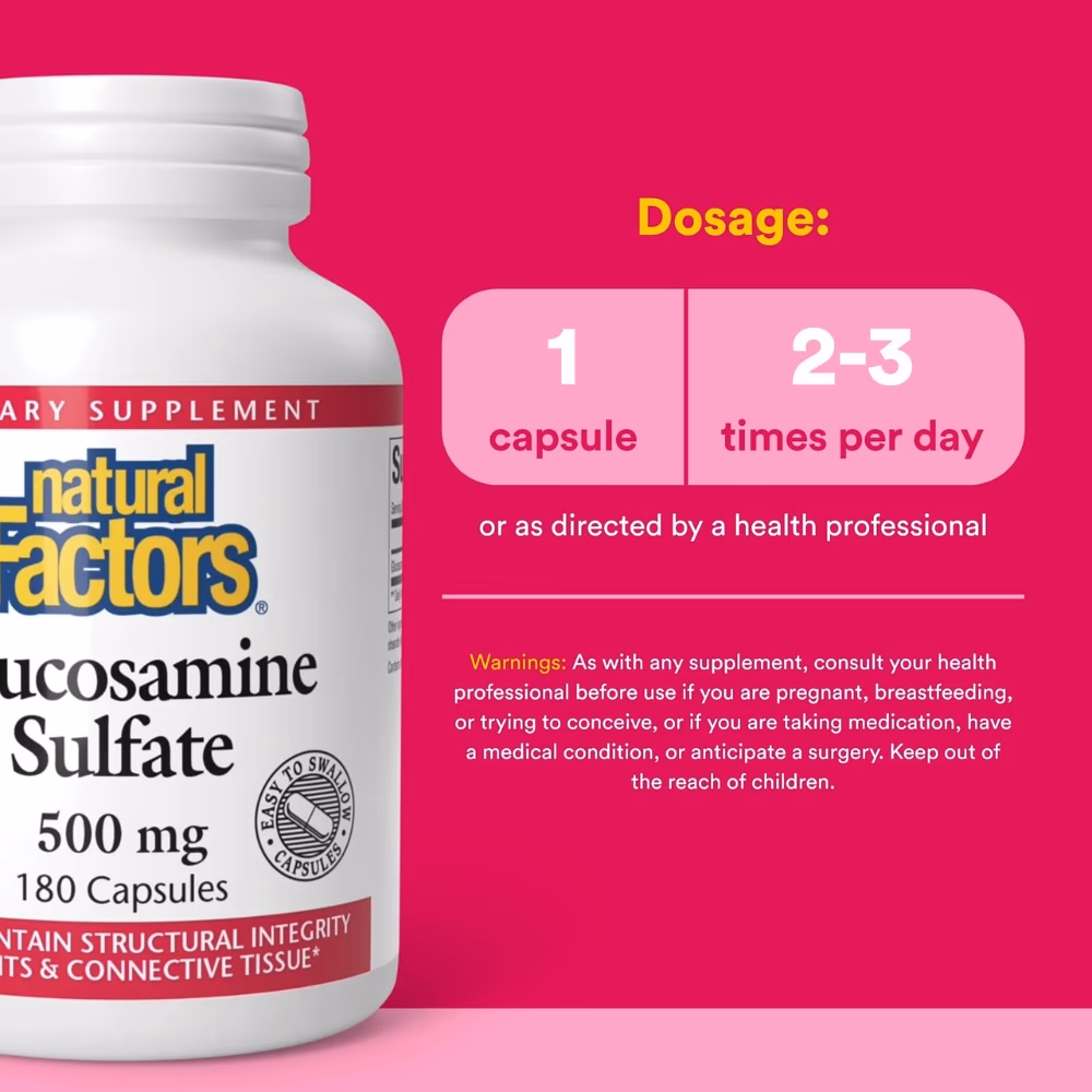 Natural Factors Flexable Gluco 500mg 180s 2