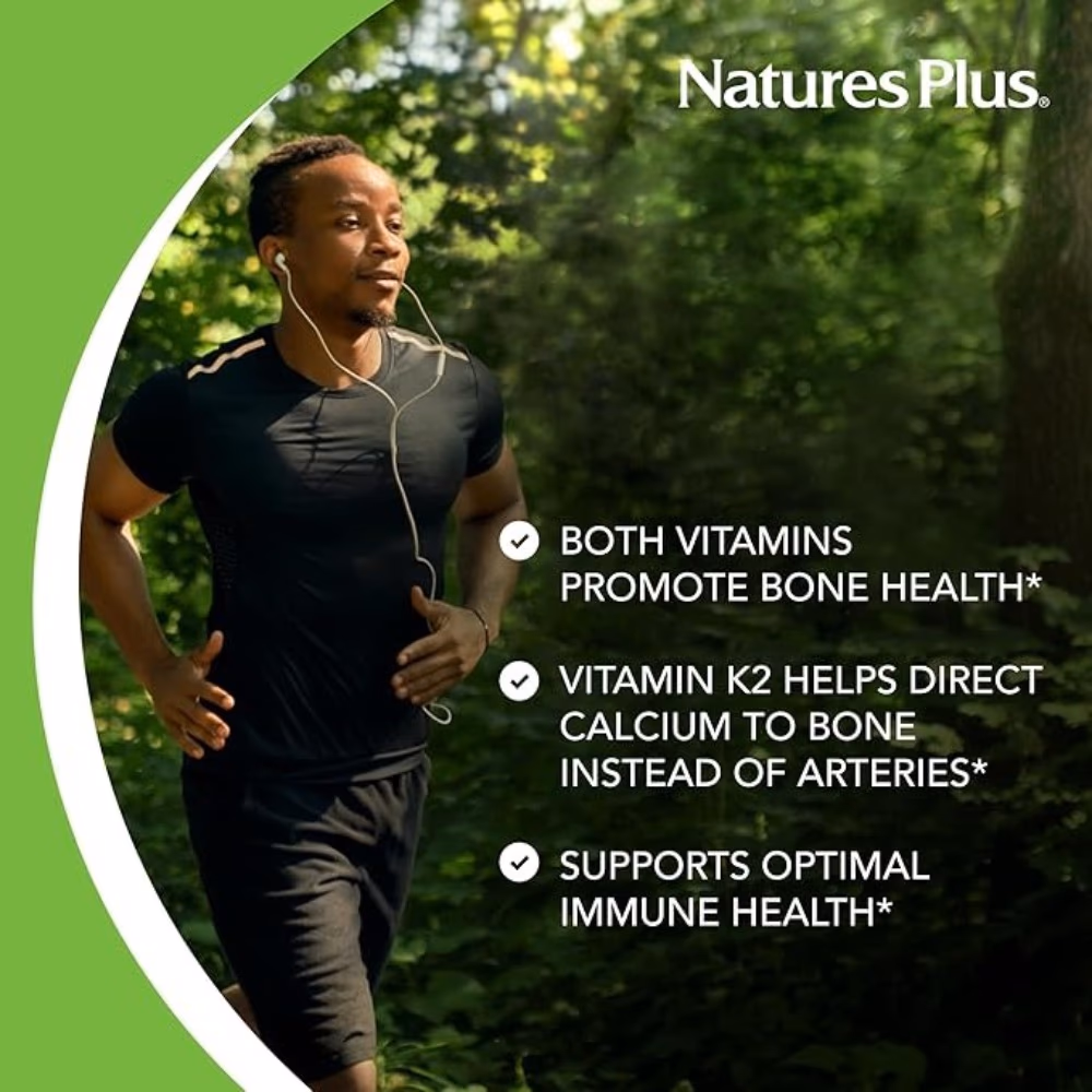 Nature Plus Vitamin D3 and Vitamin K2 60 Capsules 3